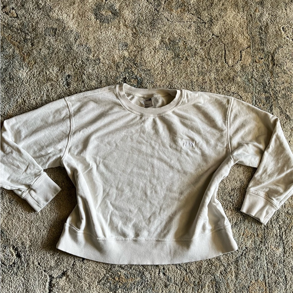 cream the north face crewneck sweatshirt